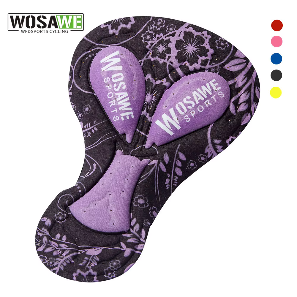 WOSAWE Cycling Short Cushion Breathable 5D Pad Bike Base Cushion Outdoor Biking Underwear Silica Gel Pad Riding Accessories New