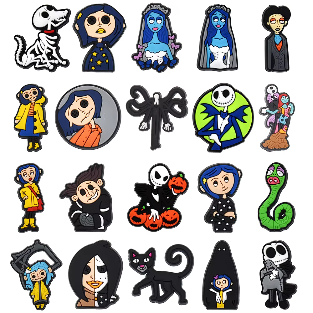 Halloween Ghost Mom PVC Shoes Charm Alligator Charm Accessories Fit Bracelet Wristband Kids Girl Boys love party gifts