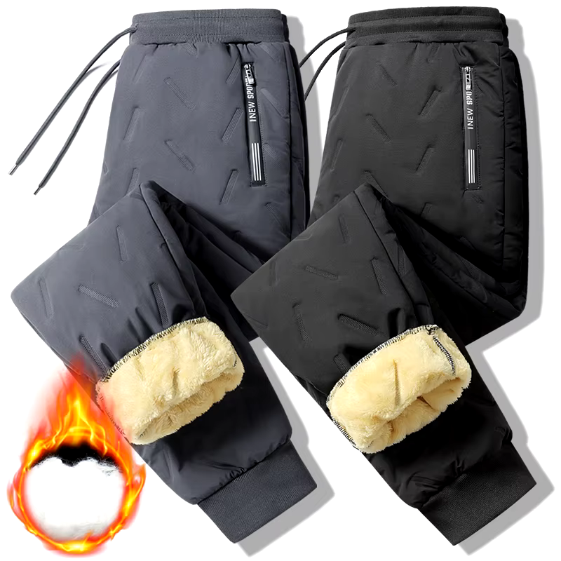 Winter Thickened Women Pants Long Warm Solid Color Straight Trousers Cold Resistance Ladies Plush Sports Long Drawstring Pant