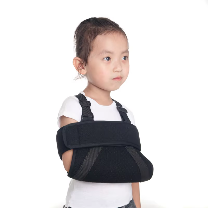 Children's Forearm Sling Breathable Arm Wrist Fracture Fixation Belt Shoulder Joint Dislocation Fixation Protector Support Black