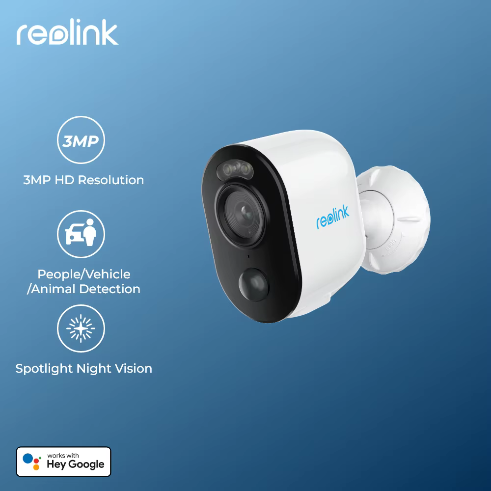 Reolink 3MP Wireless Solar & Battery Powered Security Camera Outdoor WiFi Camera Indoor Baby Monitor IP Cameras Home Hub System