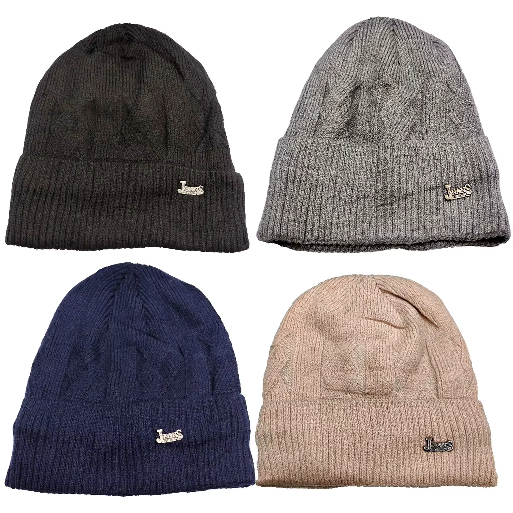 6 Pieces Kit Lined Warm Unisex Unisex Adult Cold Protection Hat with Lined Winter Beanie Beanie