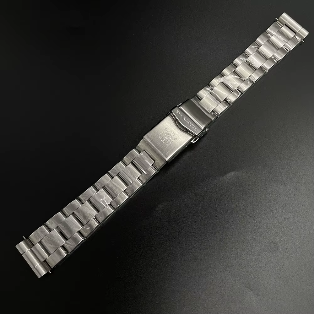 STEELDIVE SD1970 Automatic Turtle Dive Watch  Replacement Bracelet 20MM Fully Brushed Signed Buckle Folding Clasp with Safety