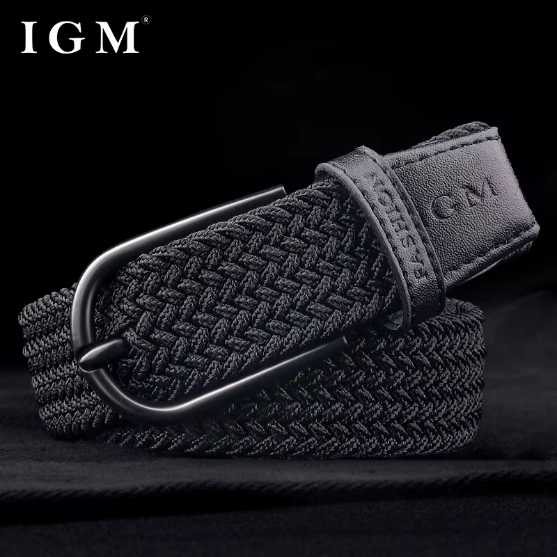 Belt for Women Inset Style Perforated Canvas Woven Belt for Womens Decoration Elastic Elastic Belt for Jeans Versatile