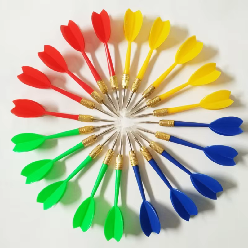 8pcs Plastic Darts Balloons Common Flying Standard Needles Steel Tipped Darts Random Color