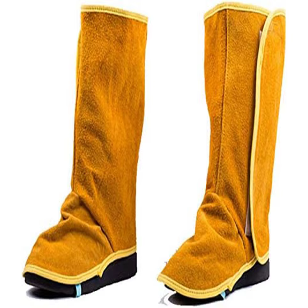 Leather Welding Spats, Fire Resistant Welding Boot & Shoes Covers, Heat and Abrasion Resistant Welder Protective Foot Covers