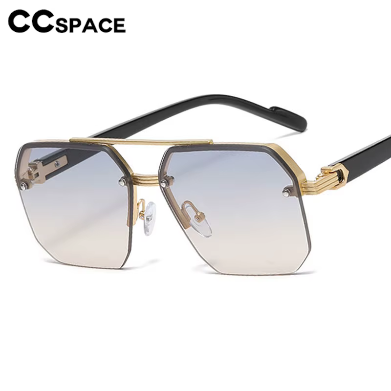 Square Semi-Rimless Sunglasses Luxury Brand Design Women Gradient Suneyeglass Outdoors Sports Casual Travel Vacation #301900