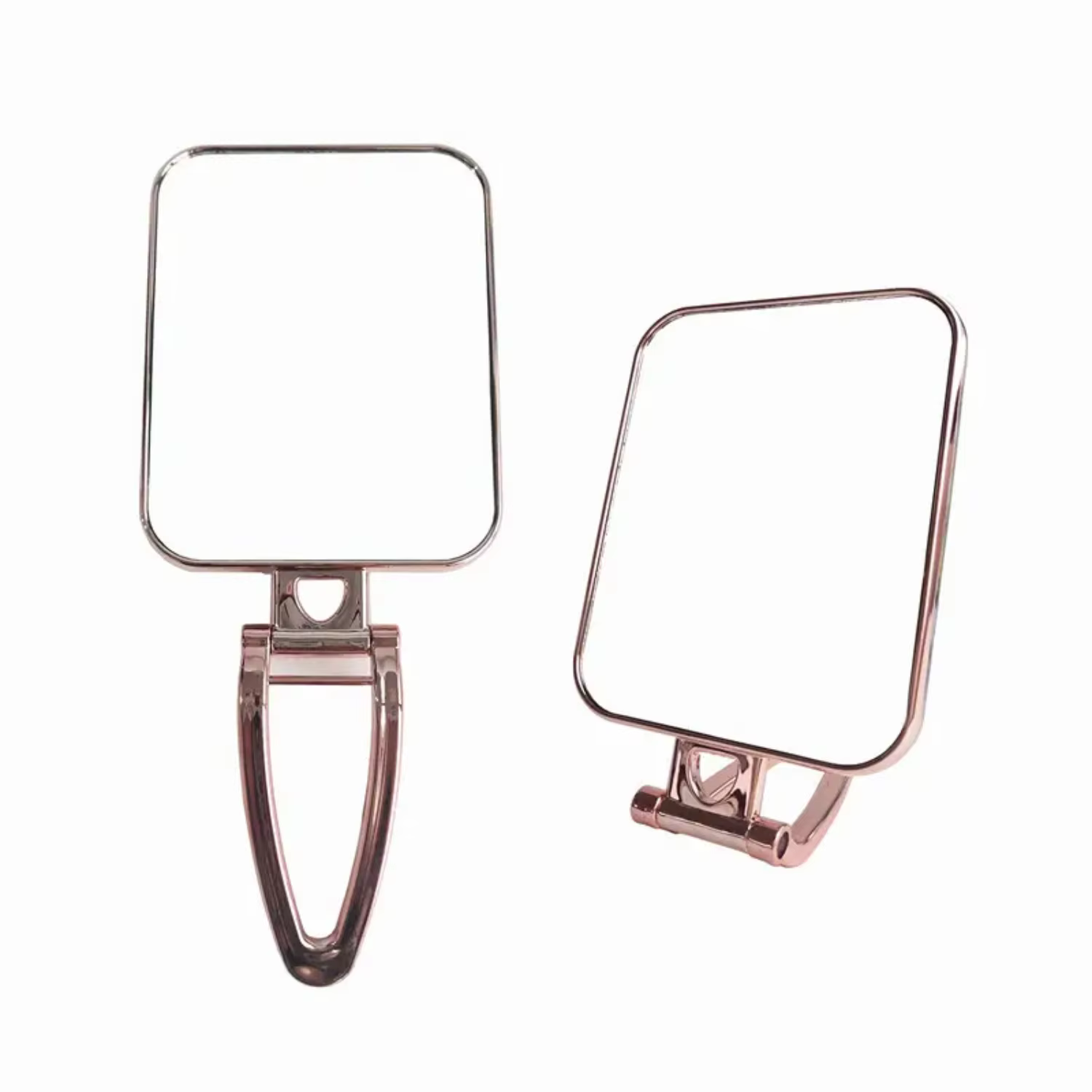 Elegant Folding Vanity Makeup Mirror - Portable Square Cosmetic Mirror for Girls & Women - Stylish Tabletop Gift