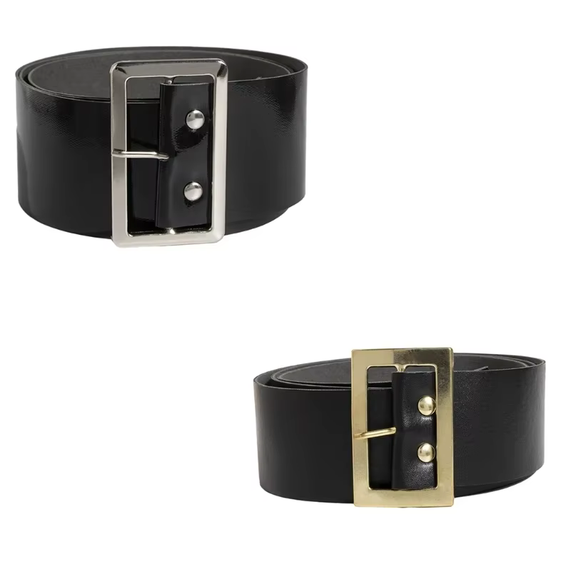 Christmas Santa Belt adult black artificial leather belt Novel Accessories, Men Women Santa Belt Costume