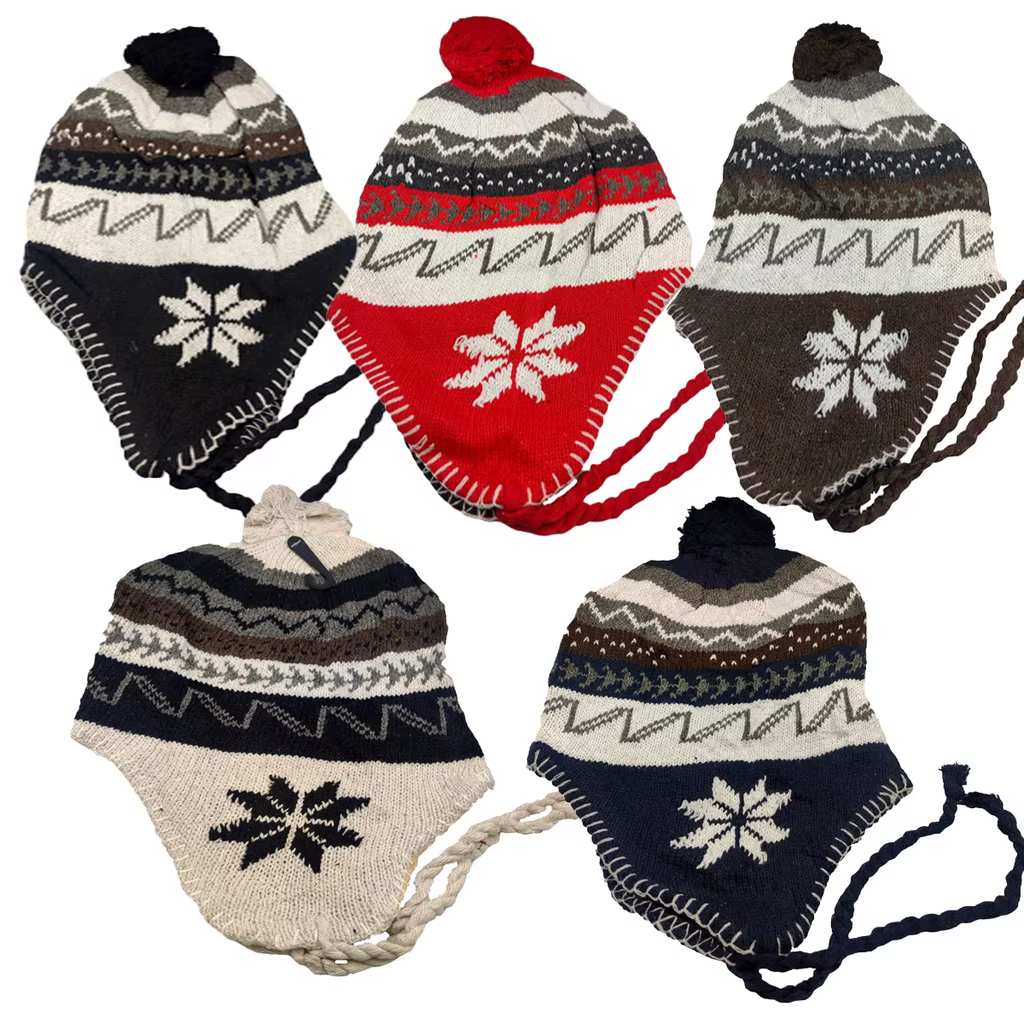 12 Pieces Kit Hat Cap Adult Unisex Keys Cold Protection Warm Ear Winter Beautiful