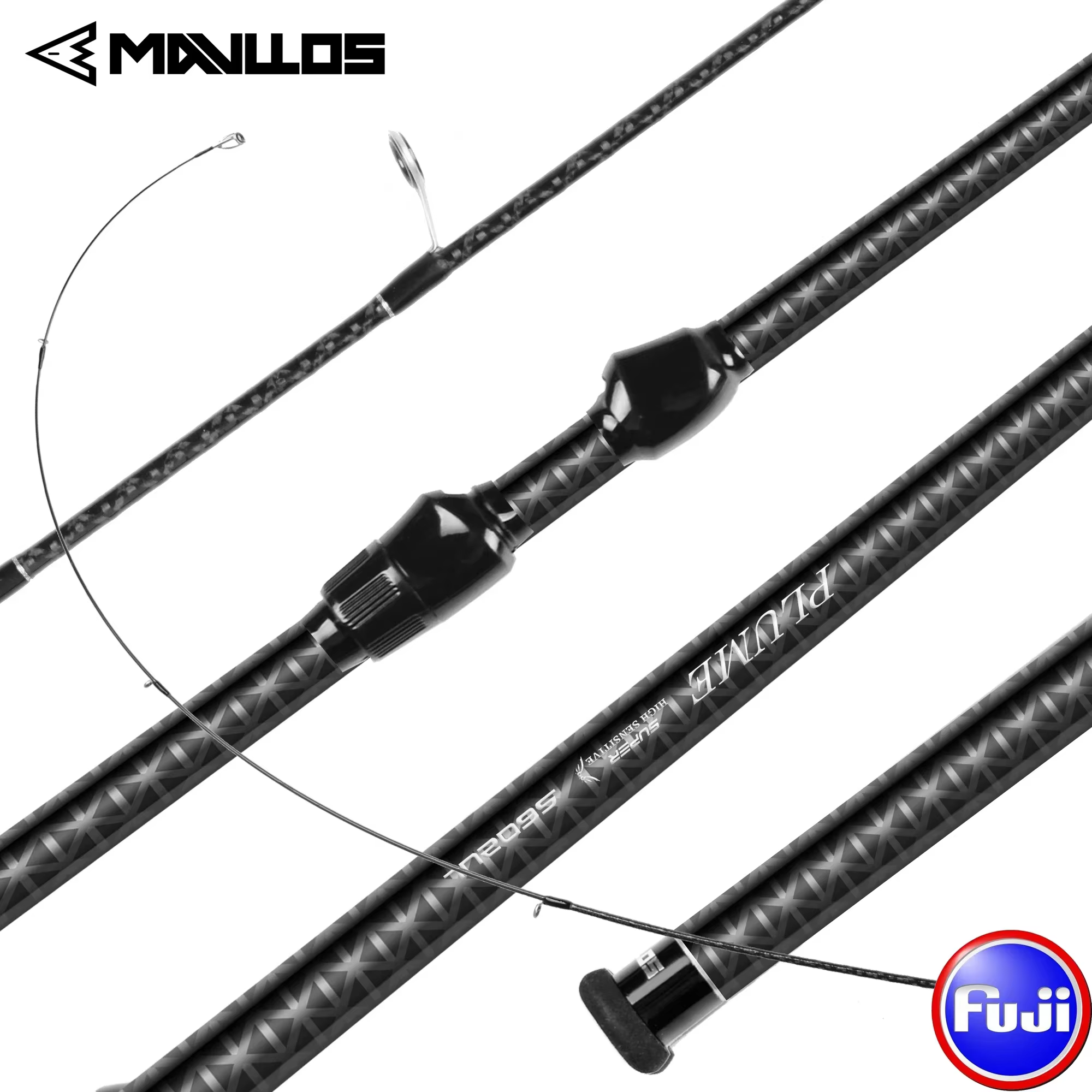 Mavllos Plume Light Carbon BFS Casting Rod, UL Spinning Rod,Lure 0.6-8g Line 2-6lb Bait Fitness Eging Fishing Rod
