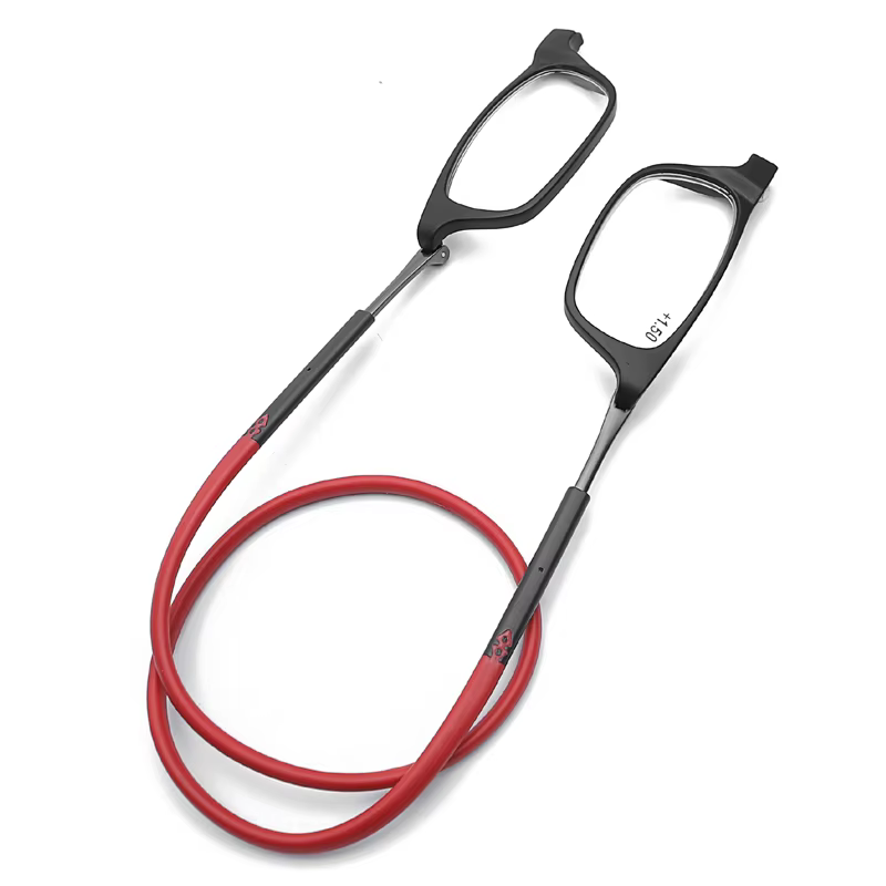 MGHBHS high-grade TR magnetic absorption hanging neck reading glasses for men and women portable magnet reading glasses