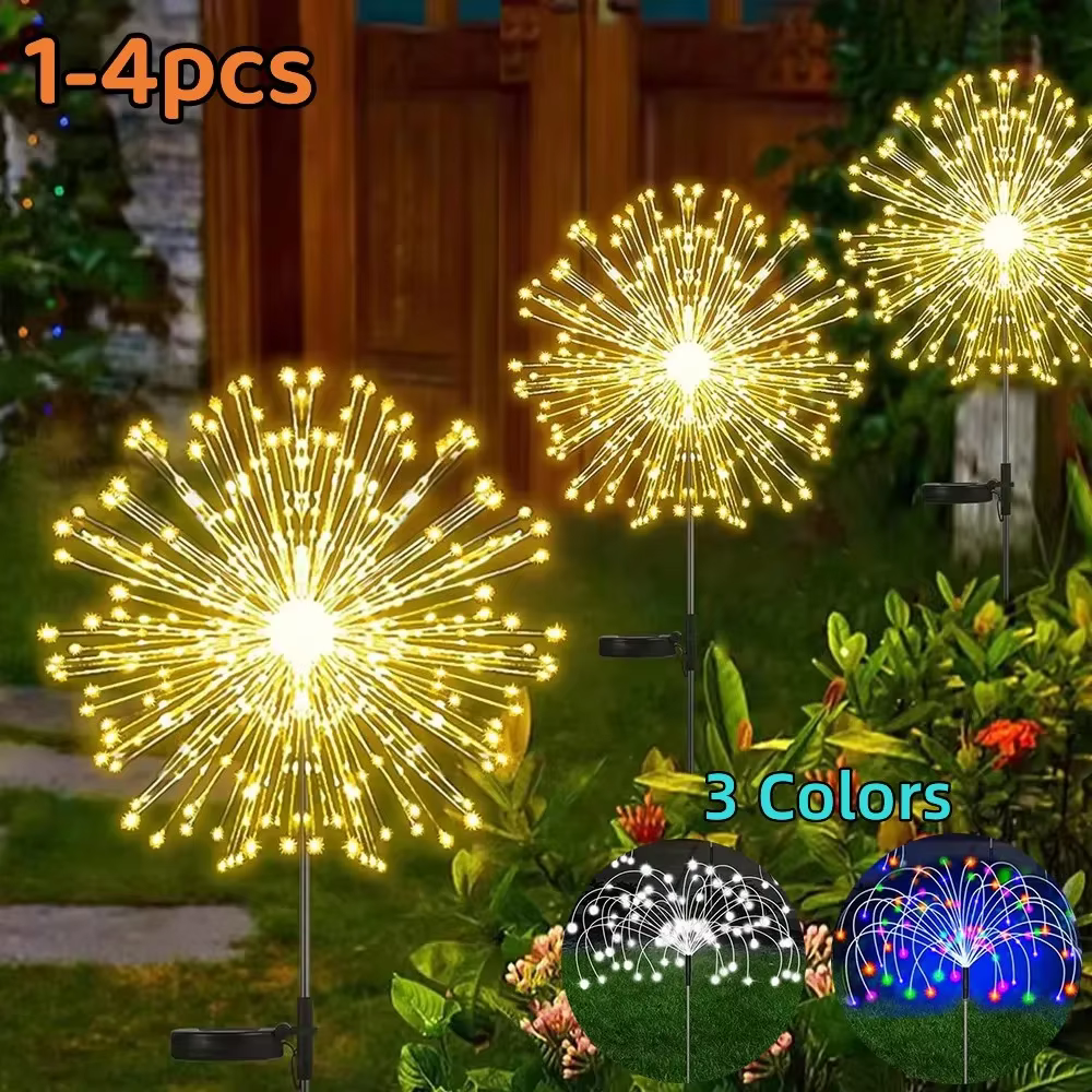 Outdoor Solar Fireworks Lighting The NYare string Lighting Christmas Lighting garden decoration IP65 Waterproof 8 lights
