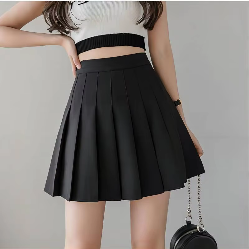 New 2024 Sexy Women Pleated Skirts High Waist Summer Vintage Mini Skirts Korean Tennis Student White Designed Dance Skirt S-3XL