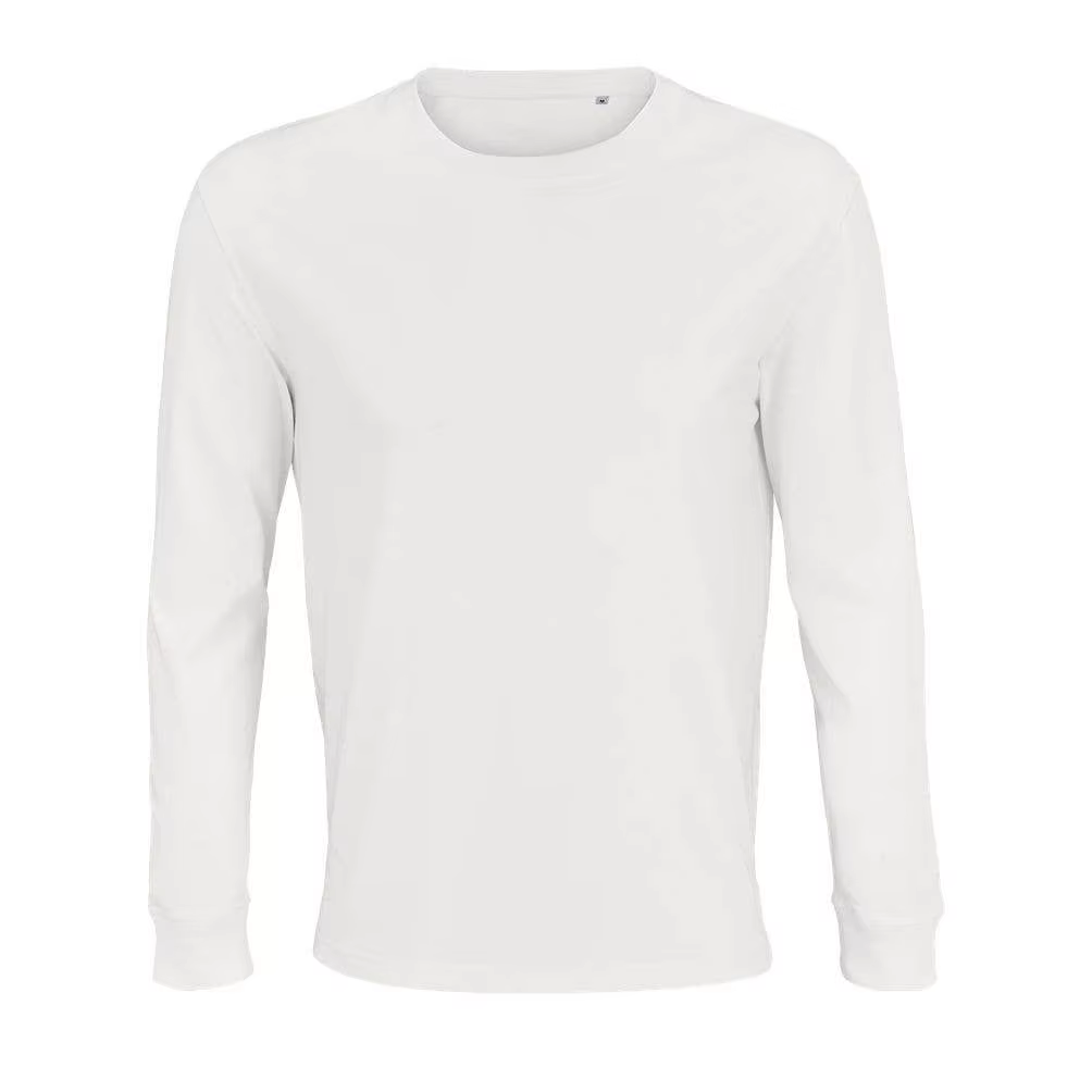 MARNAULA.PIONEER LSL. Long-sleeved organic cotton Unisex T-shirt size = M COLOR = white