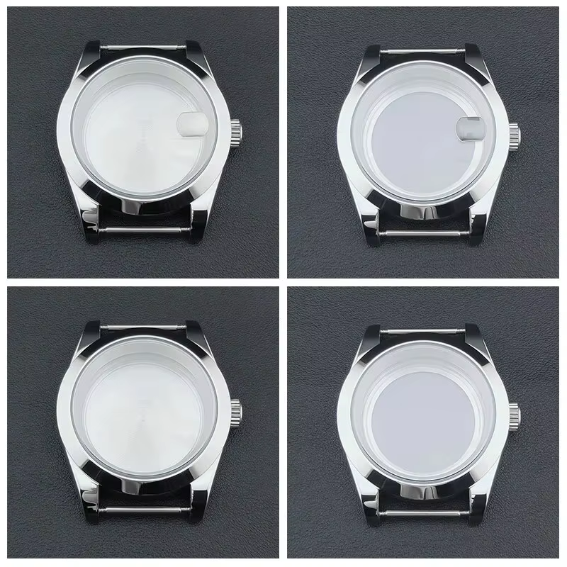 Neiton 36mm/39mm Silver Watch Case Sapphire Fit NH35 NH36 NH34 Movement Bevel Edge Good Quality316L Stainless Steel