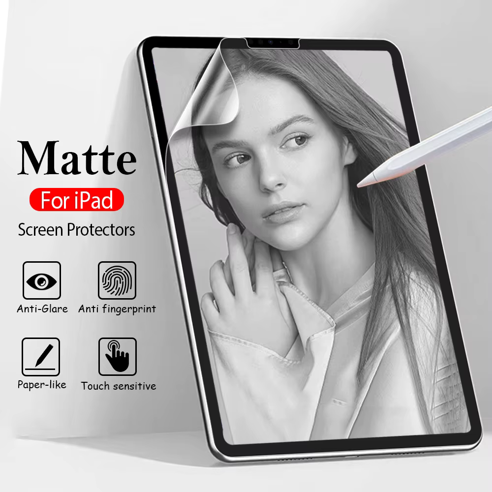 Like Paper Film Screen Protector For Ipad Pro 13 12.9 11 2024 10th Generation Air 4 5 9th 8th 7th 10.2 Mini 6 Matte Film Writer