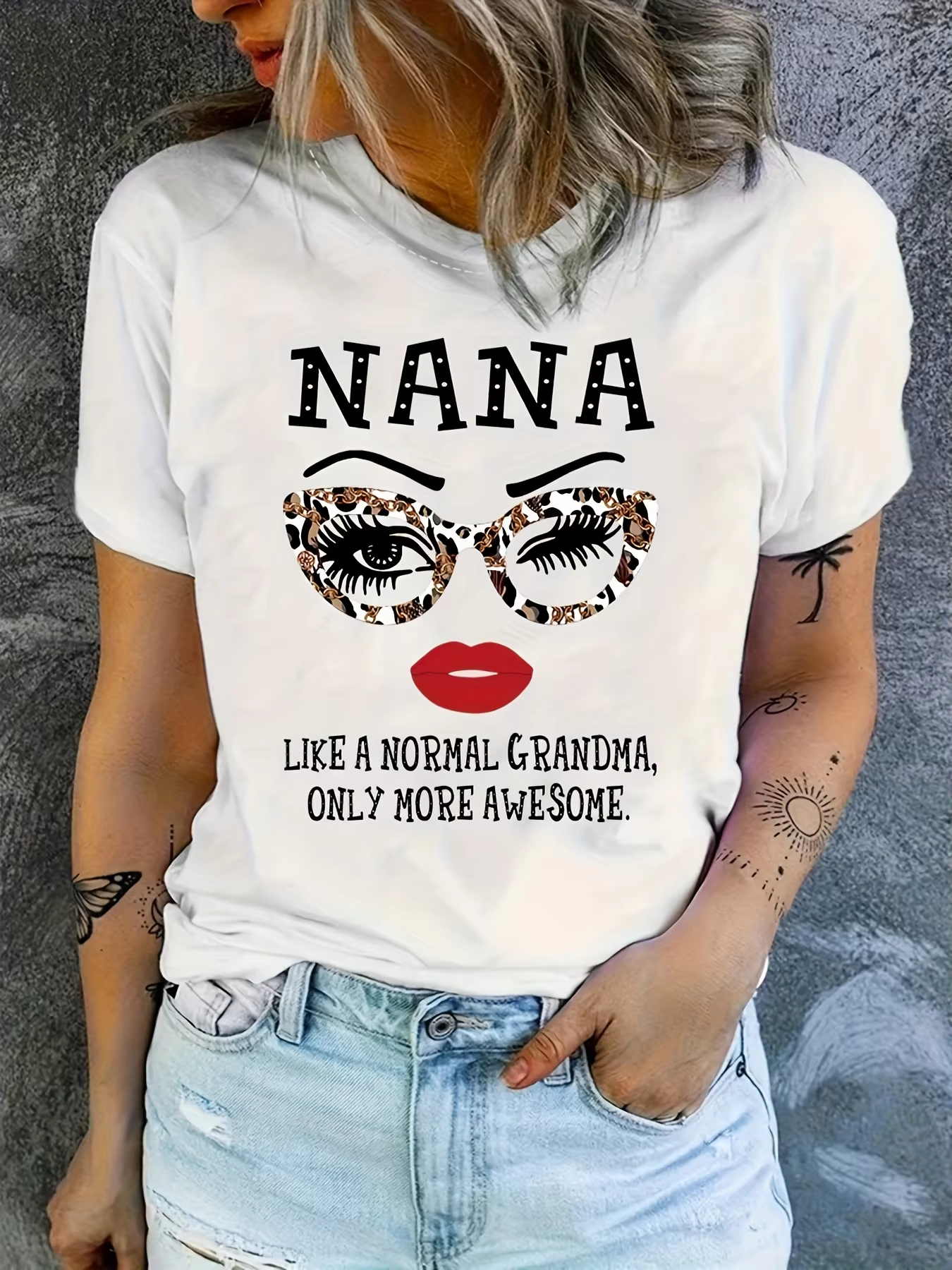 T Shirt Girl 100% Cotton Oversized NANA Letter Print Loose Clothing Fashion Brand Women Short Sleeve Tee 2024 Streetwear