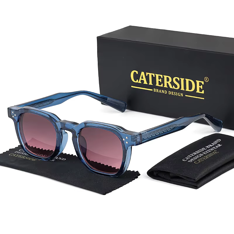 CATERSIDE New Retro Punk Square Sunglasses Men Small Frame Personalized Design Sun Glasses for Women Travel Party Festival Gift