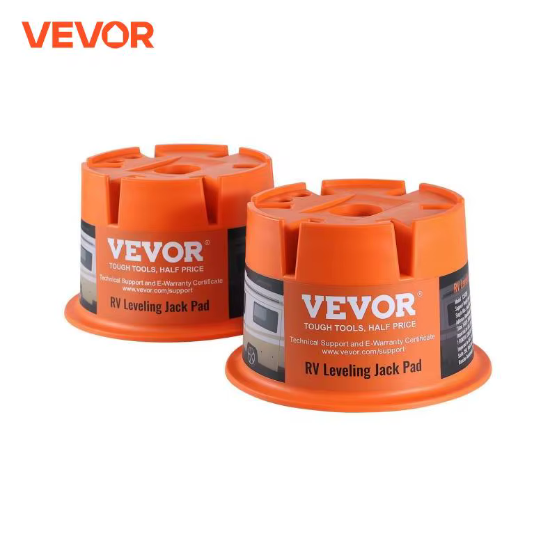 VEVOR Trailer Jack Block 2000 lbs Capacity per RV Leveling Block, High-quality Polypropylene RV Camper Stabilizer Blocks 2-Pack