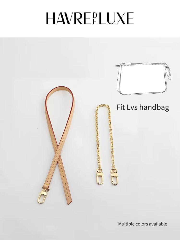 Bag Transformation Bag Pearl Extension Chain Armpit Shoulder Strap Vegetable Tanned Leather Single-purchase Accessories