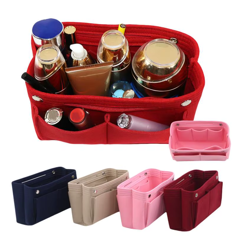 1/2/5pcs Multifunction Insert Makeup Bag Women Travel Inner Purse Cosmetic Bags For Ladies Portable Storage Organizer Tote 2024