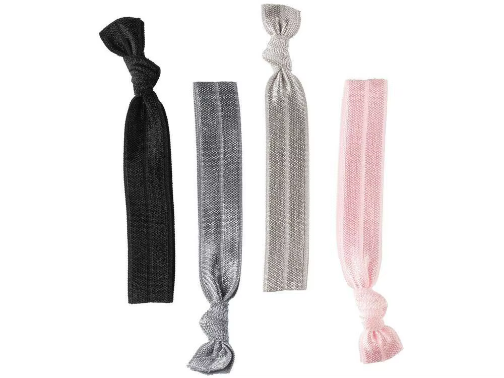 Lanossi Hair Ties Silver 4 Units Hair Elastic