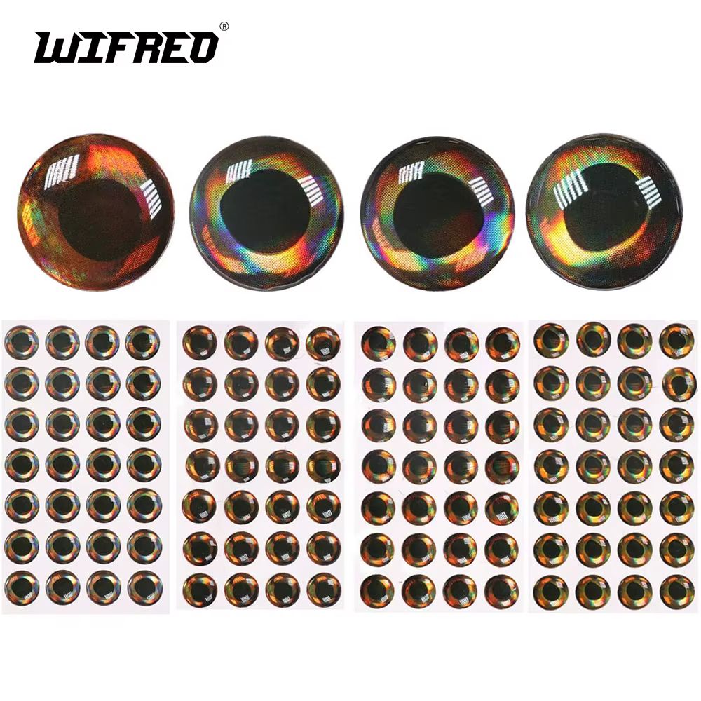 Wifreo 400pcs/pack 3D Fish Lure Eyes Fly Tying Epoxy Fish Eyes For Streamer Fly Tying Material