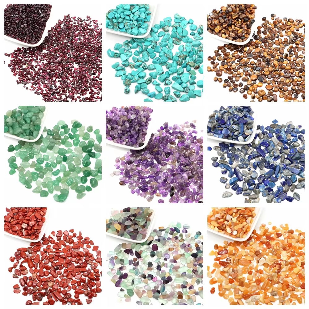 Natural Stones Gravel Crystals Chip Quartz Minerals Reiki Healing Tumbled Agate Specimen Gemstones Home Aquarium Decor DIY Craft