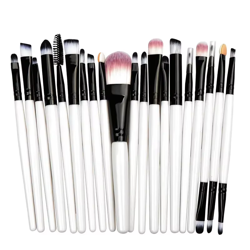 Professional 20 pcs Makeup Brushes Set for Eye Shadow, Foundation, Eyeliner, Lip - Cosmetic Tool Essentials