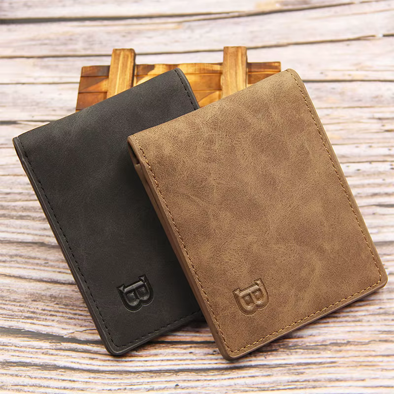 Business Men Wallets Small Money Purses Wallets New Design Dollar Price Top Men Thin Wallet with Coin Bag Zipper Coin Bag Wallet