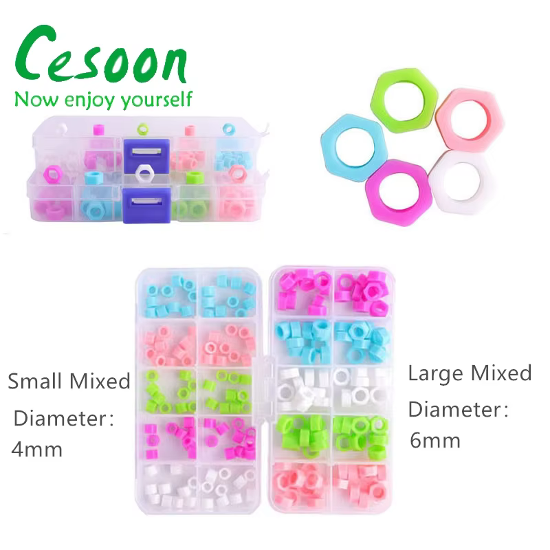 100Pcs/Box Dental Silicone Identification Circle Multi-Color Instrument Color Code Rings Oral Hygiene Care Dentist Tool Material