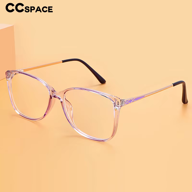49587 Women Transparent Glasses Anti Blue Light Computer Gaming Tr90 Anti Ray Eyeglasses Luxury Fashion Purple Eyewear