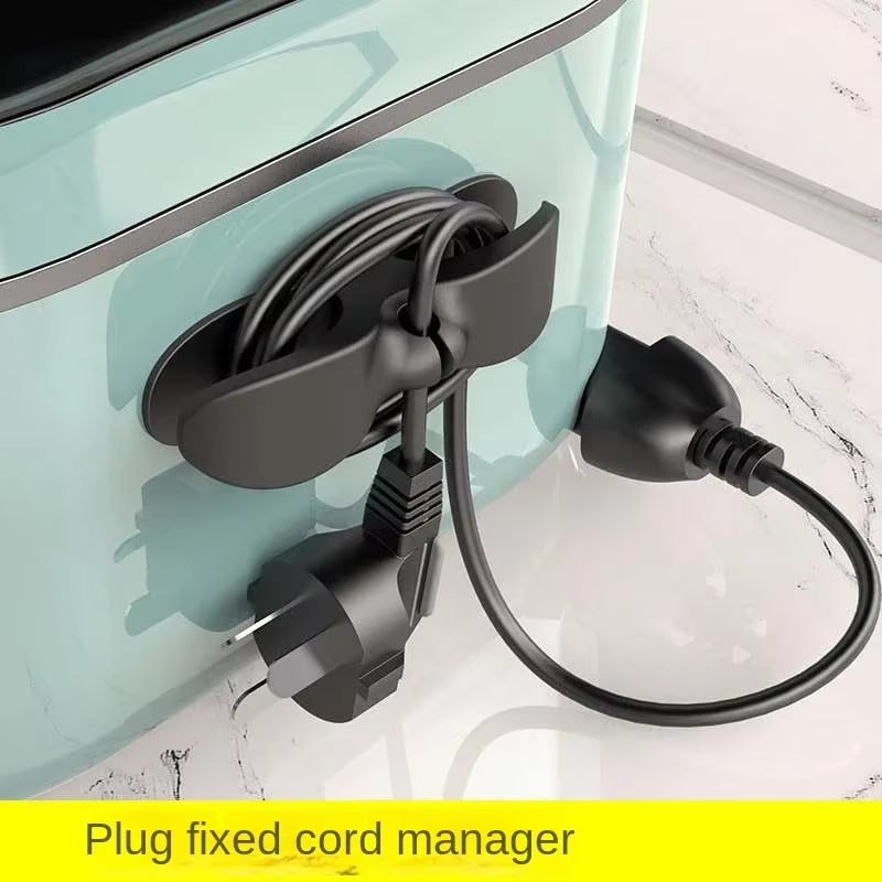 Kitchen storage home appliance cord winder, universal self-adhesive power cord organizer, home appliance cable management US