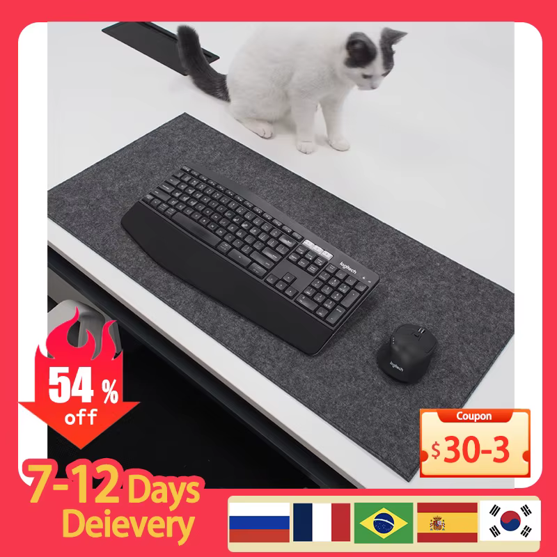 Large XXL Computer Desk Mat Table Keyboard Big Mouse Pad Gamer Wool Felt Laptop Non-slip Desk Pad Mousepad Gaming Accessories
