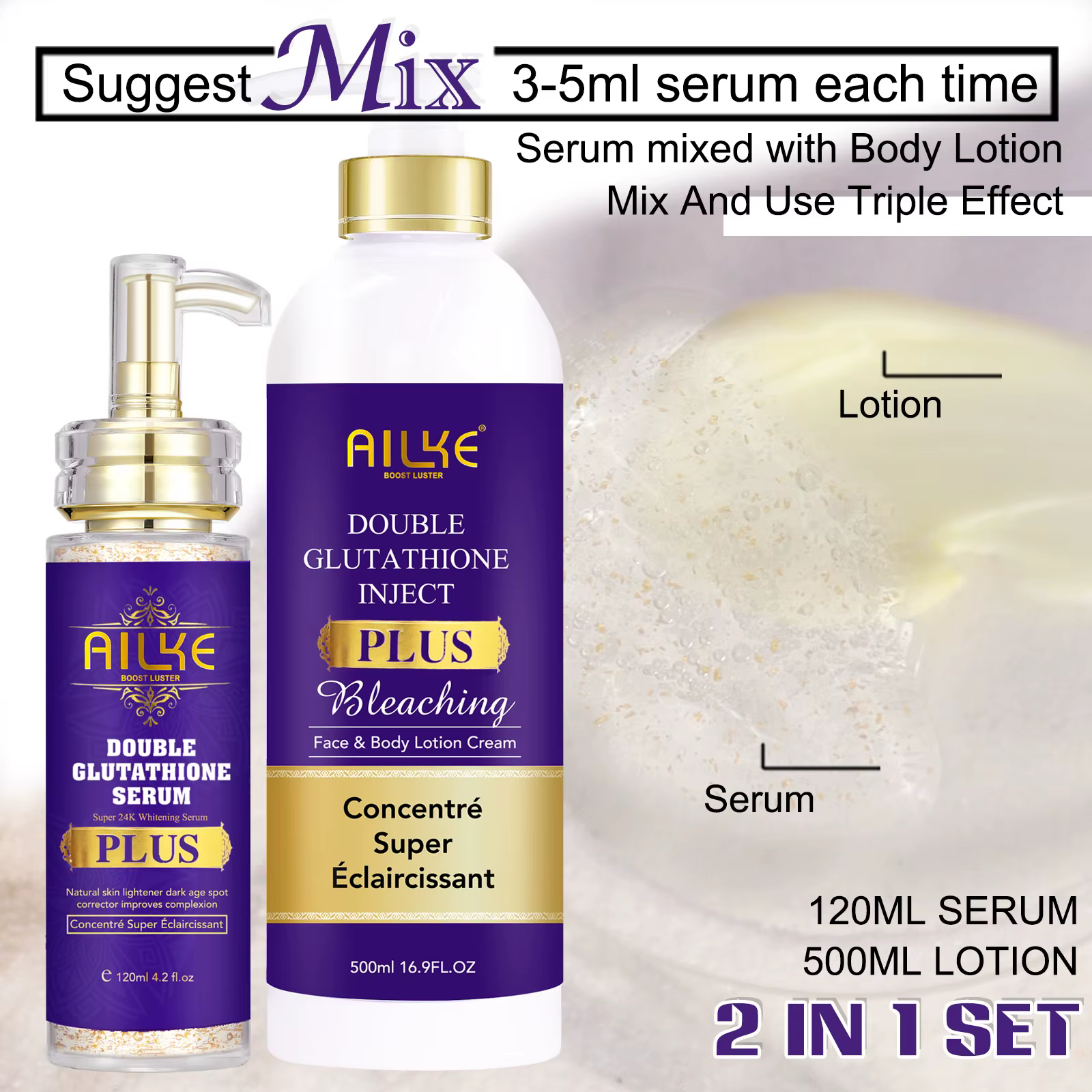 AILKE Dark Spot Remover Serum for Face & Body, Sun Spot Age Spots Freckles Melasma Brown Spot Remover for Women & Men