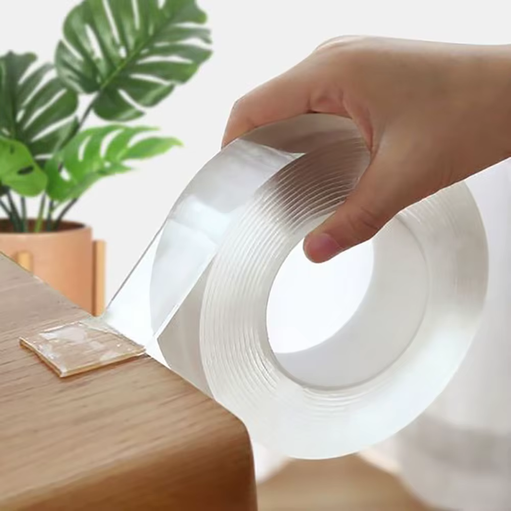 Transparent Nano Tape, Washable Reusable Double-Sided Tape, Adhesive Nano Traceless Sticker, Removable Universal Disks Glue