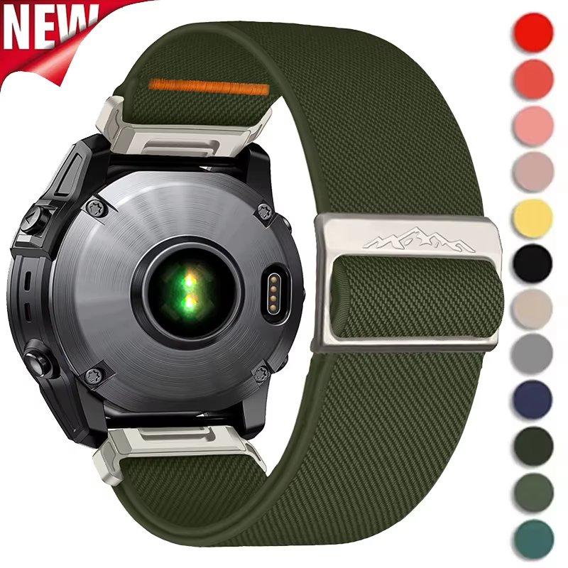 22 26mm Nylon Strap for GARMIN FENIX8 8X PRO 7 7X Quick Release Woven Replacement Strap for Fenix 3 3HR Instinct Sport Band