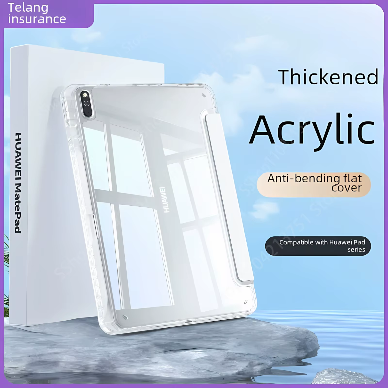 Fashion Transparent Tablet Case for Huawei Matepad Pro 12.2 Air 12 X SE 11 11.5 S PaperMatte C5E C5 C7 10.4 10.8 " Cover Coque