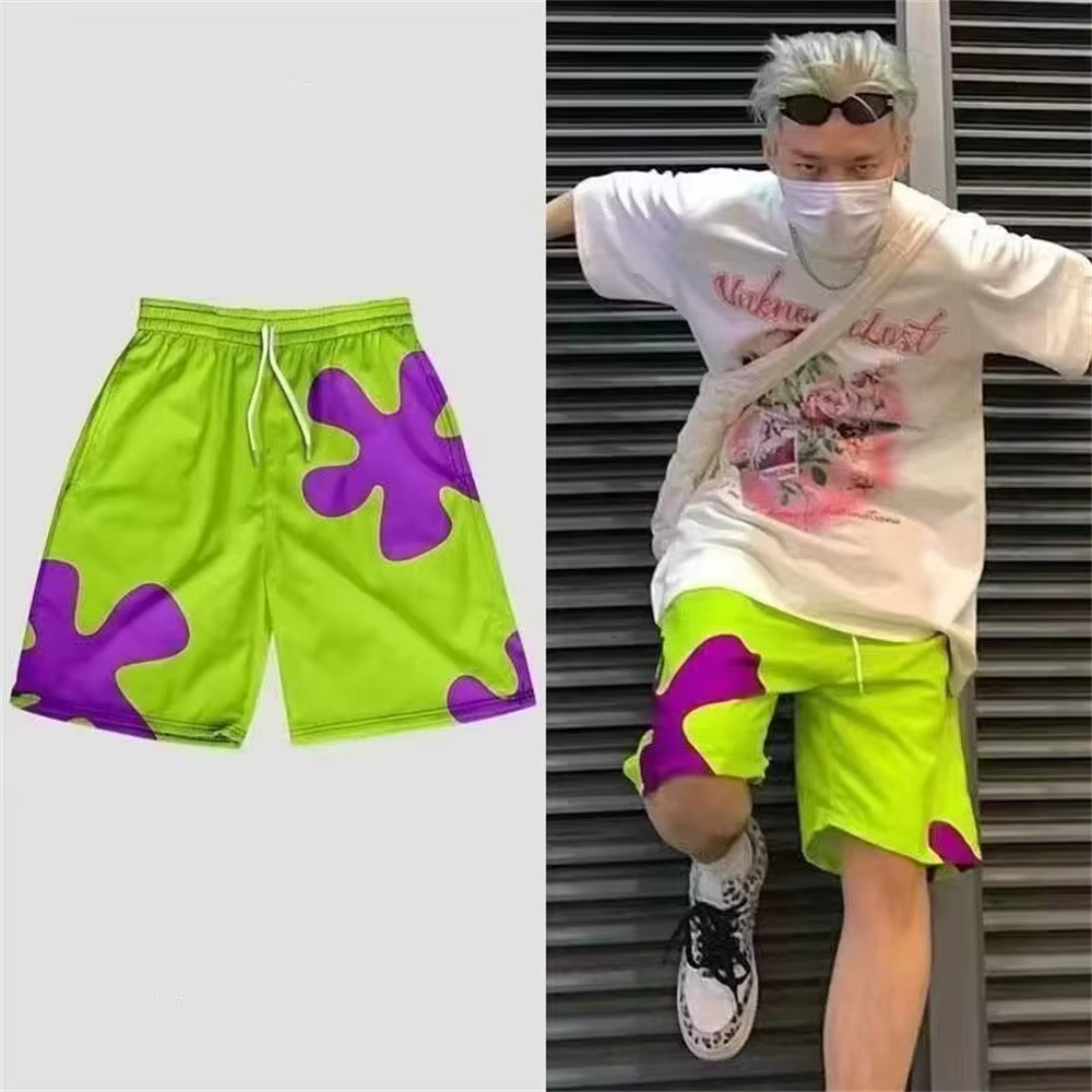 New 3D Anime Patrick Star Board Summer Men Shorts Trunks Quick Dry Beach Swiming Shorts Women Men Short Pants Beach Kid Clothes
