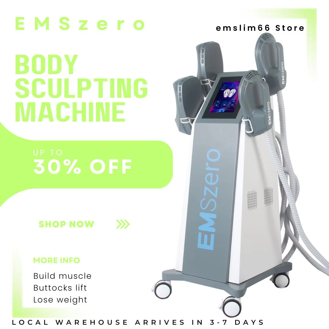 EMSzero Muscle Body Sculpt Slimming Machine with 4 Handles Pelvic Stimulation Pads Optional Salon EMSzero Weight Lose