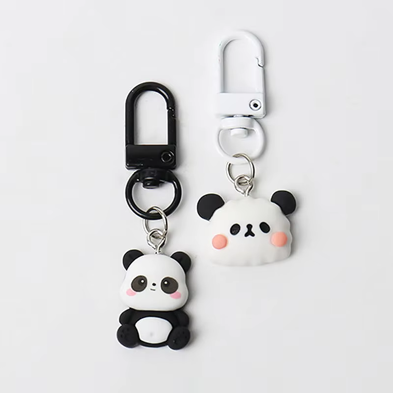 Cottonpeko cute panda hanger personality keyring with a single holder bag accessories 2P