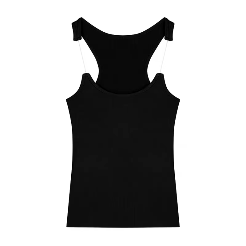 Women Ypro Ribbed Invisible Strap Tank Top Camis Tee