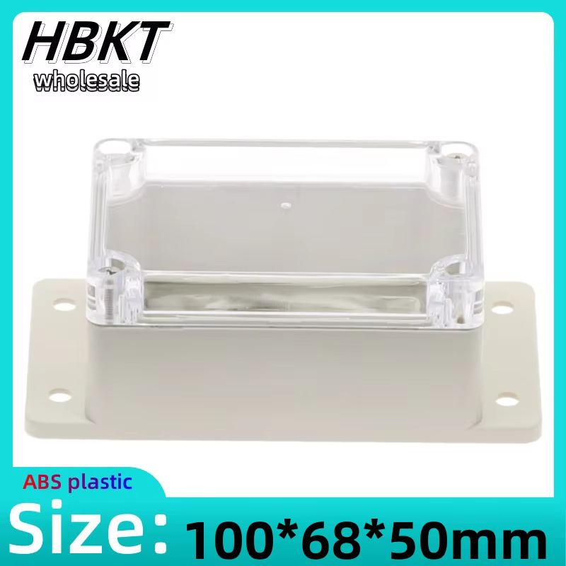 1pcs 100x68x50mm Small Electronics Enclosure Clear Plastic Enclosure Waterproof Junction Box Switch Box DIY PLC Project Box