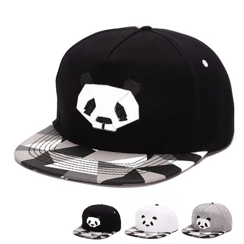 Fashion spring summer lovers baseball cap hip hop Street dance caps male Ms cute panda rubber snapback hats sports leisure hats