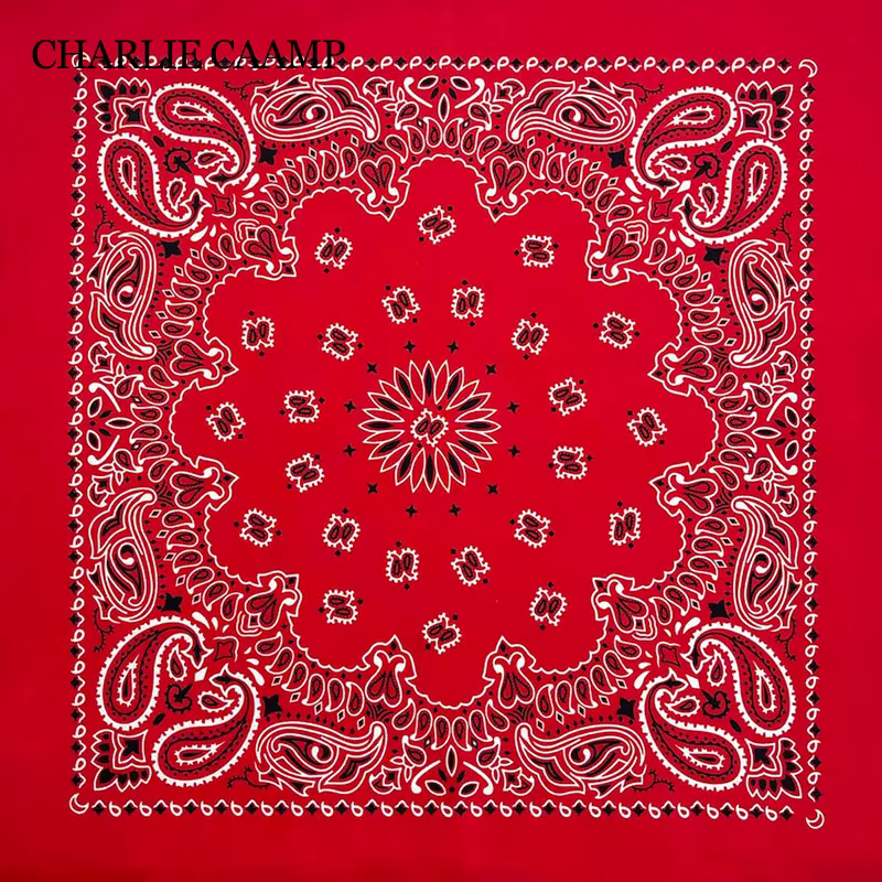 27inch/68cm Plus Size Cotton Square Scarf Hip Hop Amoeba Cashew Bandana Headband Black Paisley Turban Men Women Boys Girls Gifts