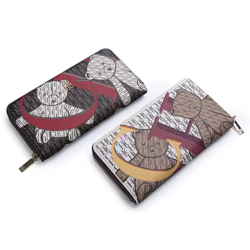 CH Brand Ladies Wallet Pattern Printing Design 2024 New Classic Color Design High Quality Small Wallet Standard Wallet Bag