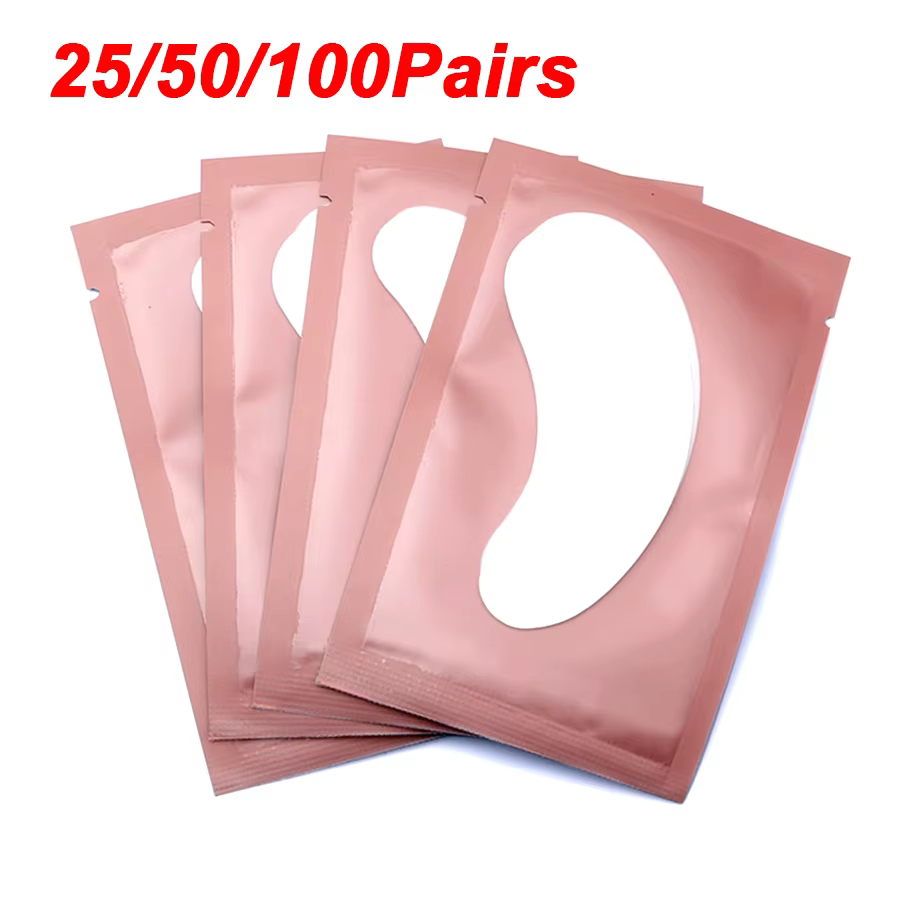 25/50/100Pairs Eye Patches Under Eyelash Pads for Building Hydrogel Paper Patches Lint Free Stickers for False Eyelashes LAUKISS
