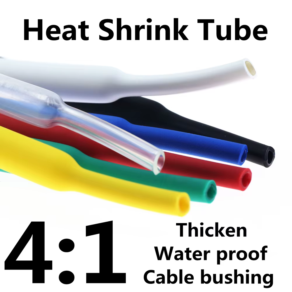 hickening shrinkage4:1 Heat Shrink Tube with Glue Dual Wall Tubing Diameter 3/5/6/8/10/12mmThickened waterproof cable casing