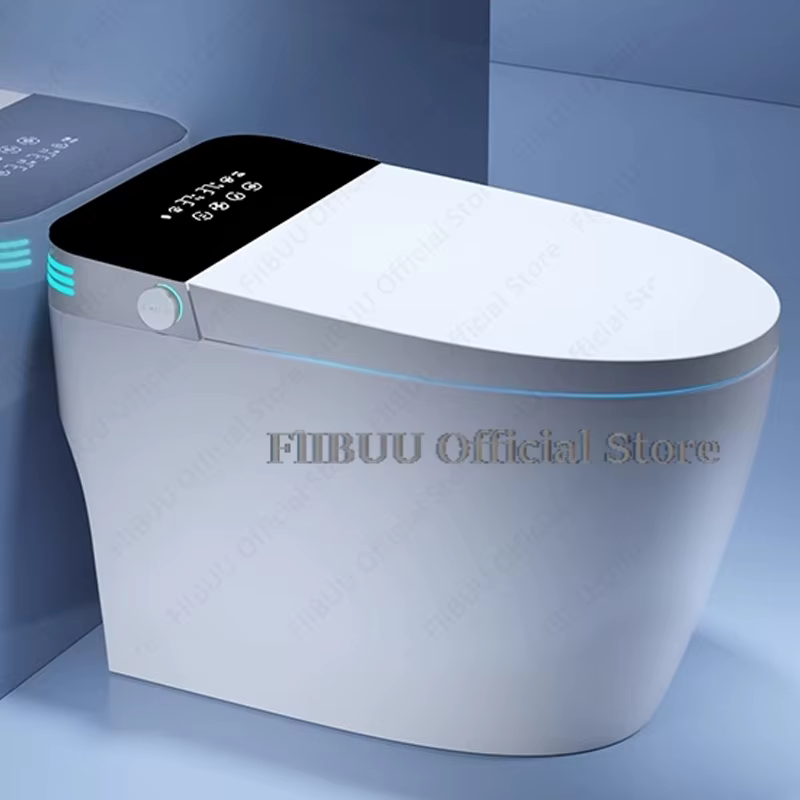 Luxury Smart Toilet Built In Water Tank Toilet Heated Seat Elongated Toilet Blackout Food flush Night Light Built-in Bidet Seat